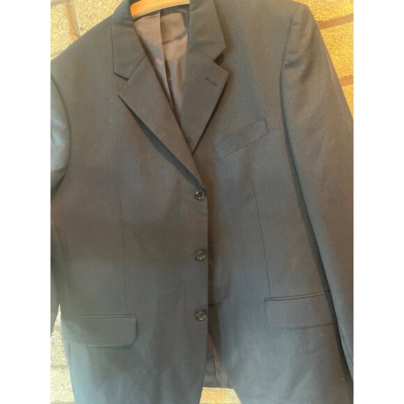 Bob & Taylor Mens Navy Blazer Jacket 42R 85% Wool Classic Fit Single Breasted 3- - Picture 8 of 9